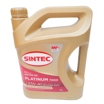 Масло моторное Sintec Platinum 7000 10W-40 A3/B4 4л