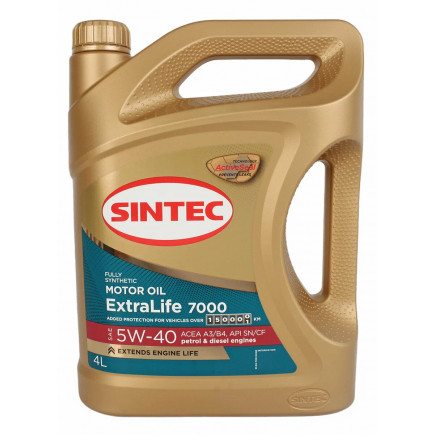 Масло моторное Sintec ExtraLife 7000 5W-40 A3/B4 4л