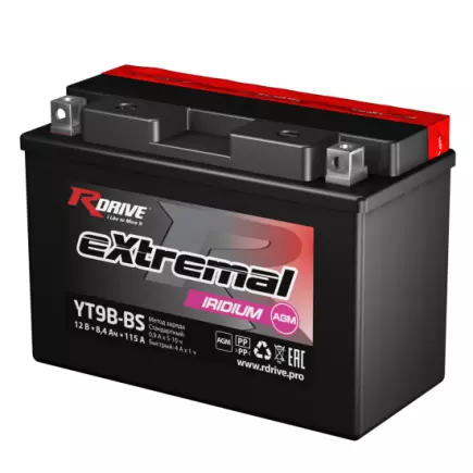 RDrive extremal IRDIUM 12V 8.4Ah (YT9B-BS) AGM RDrive extremal IRDIUM 12V 8.4Ah (YT9B-BS) AGM